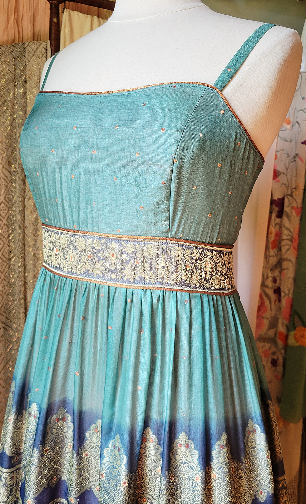 Thumbnail: Heavenly Blue Sari Gown