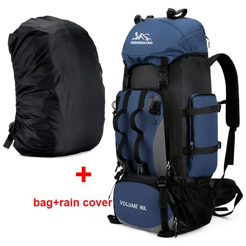 Miniatura: Mochila trekking 90L impermeable, gran capacidad para camping y viajes