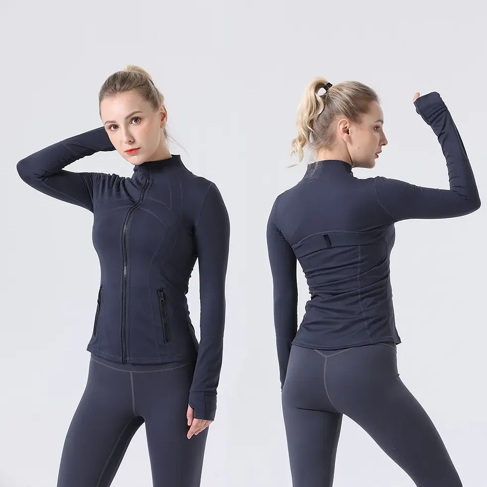 Miniatura: Chaqueta deportiva mujer entallada con cremallera
