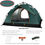 Miniatura: Tienda familiar instantánea 3-4 pers, impermeable y cortaviento para camping