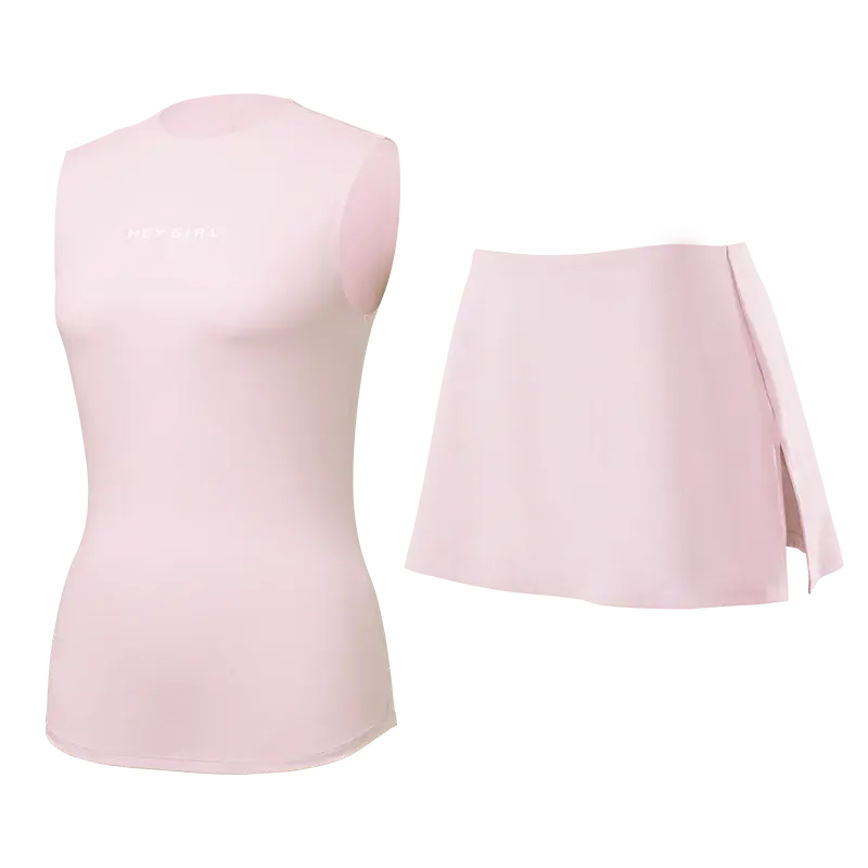 Miniatura: Set deportivo mujer: vestido tenis + falda plisada con short interior yoga