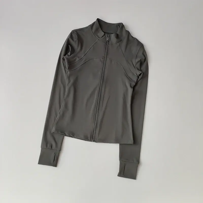 Miniatura: Traje yoga mujer premium, cuello alto y manga larga, estilo deportivo