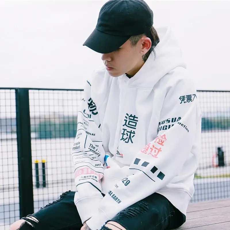 Miniatura: Sudadera Harajuku 2025 con estampado gráfico, algodón cálido otoño/invierno