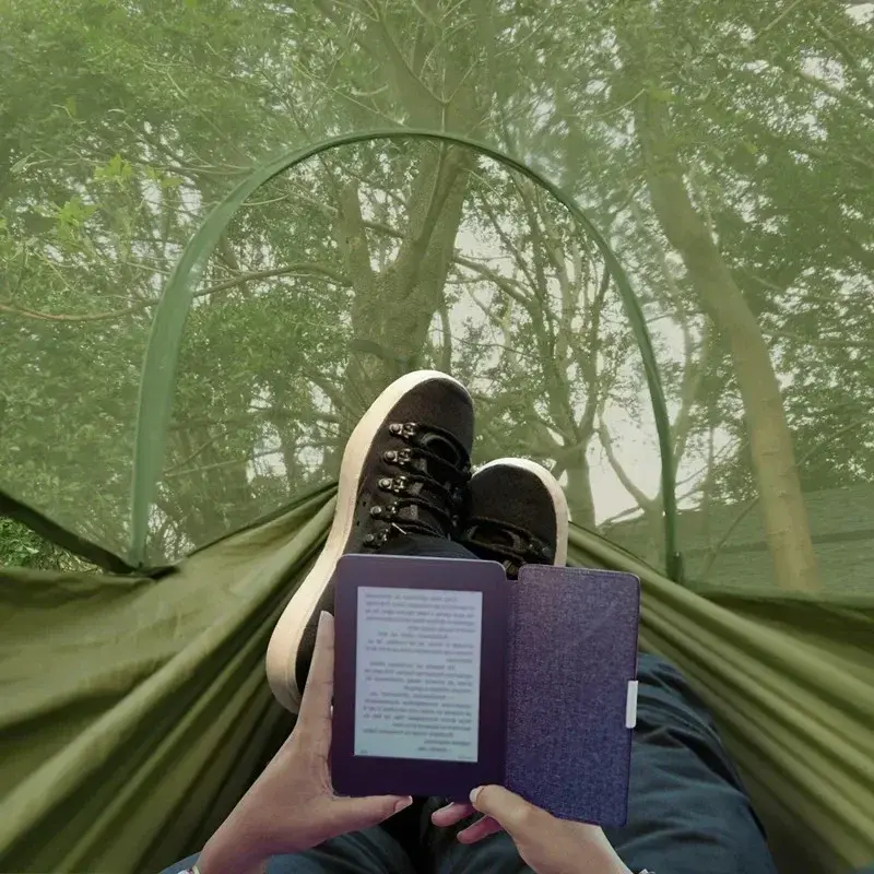 Miniatura: Hamaca camping 2023 con mosquitera, ligera, portátil y tipo paracaídas