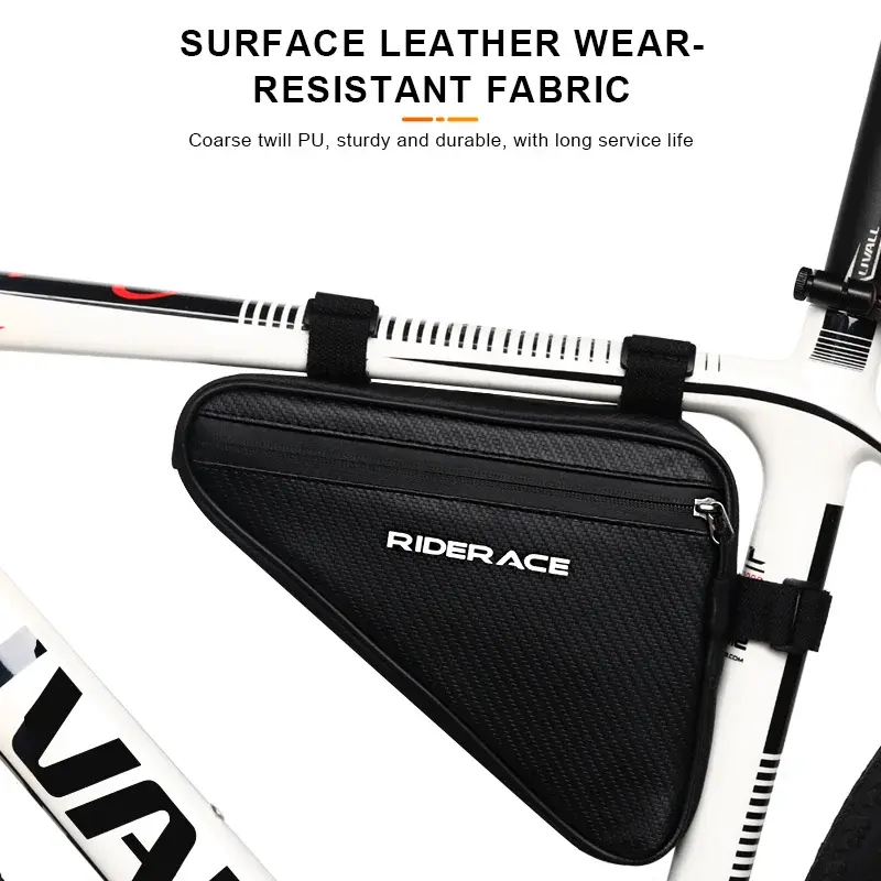 Miniatura: Bolsa triangular RIDERACE 3L para bici de ruta o MTB, impermeable y resistente