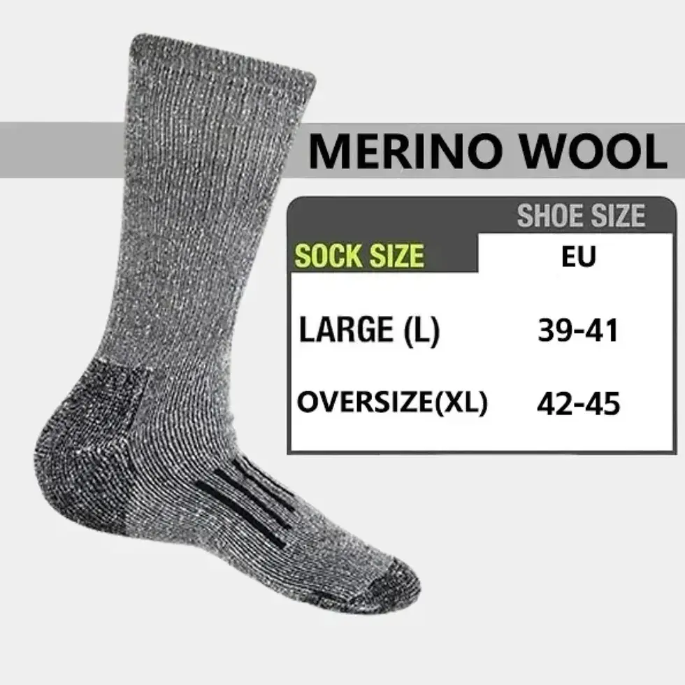 Miniatura: Pairs Merino Wool Socks Men's Autumn Winter