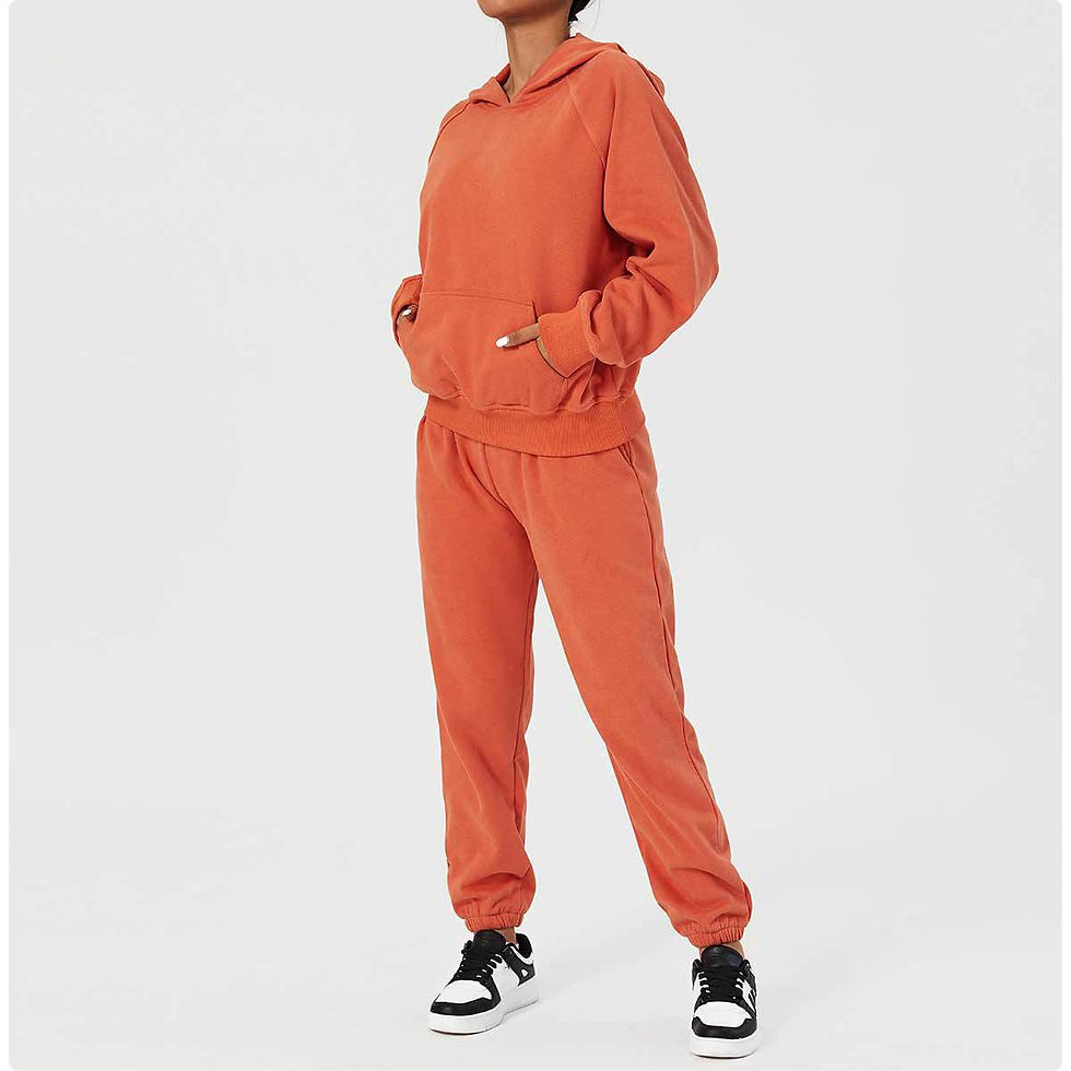 Miniatura: Set 2 piezas unisex: sudadera con capucha oversize y pantalón deportivo