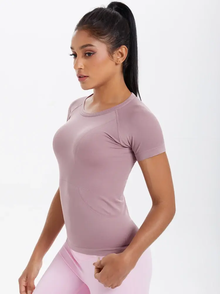 Miniatura: Camiseta deportiva mujer secado rápido, fitness y yoga de alta calidad