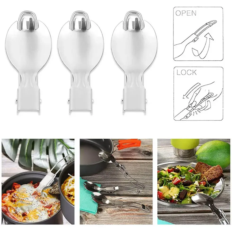 Miniatura: Kit camping cocina: ollas, hornillo gas, utensilios y accesorios para picnic