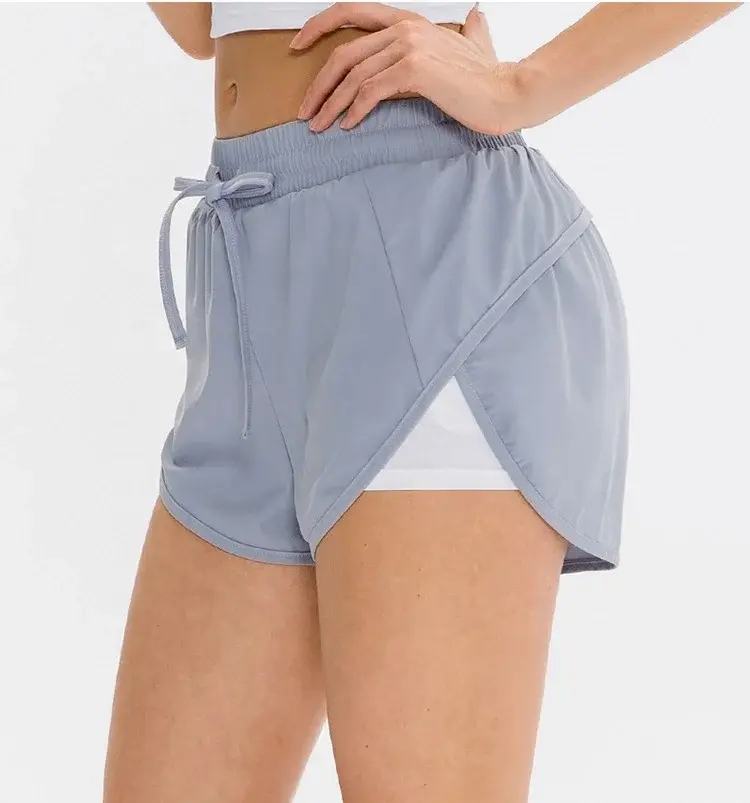 Miniatura: Short deportivo mujer 2 en 1 con bolsillo interior, compresión