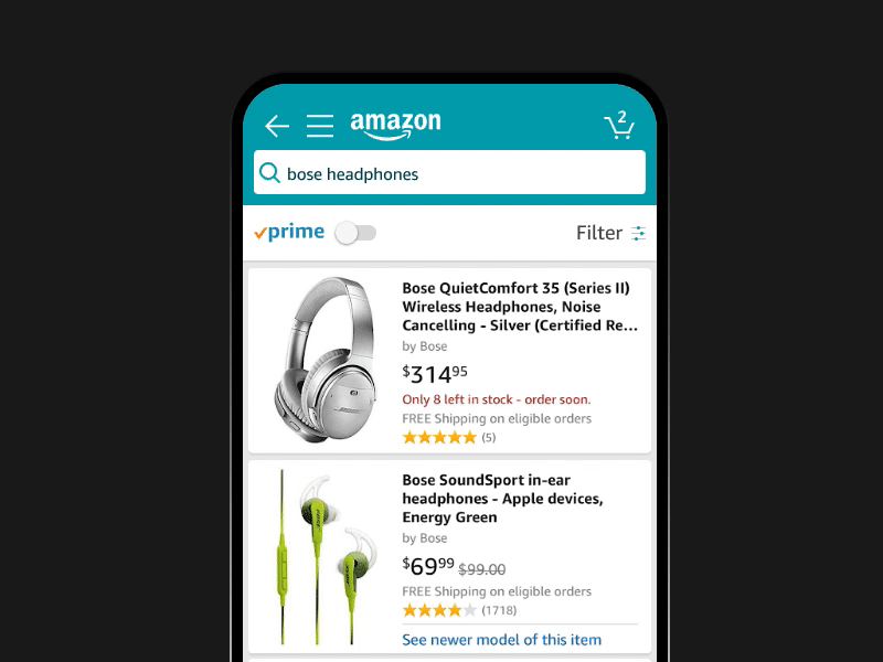 Amazon Prime filter
