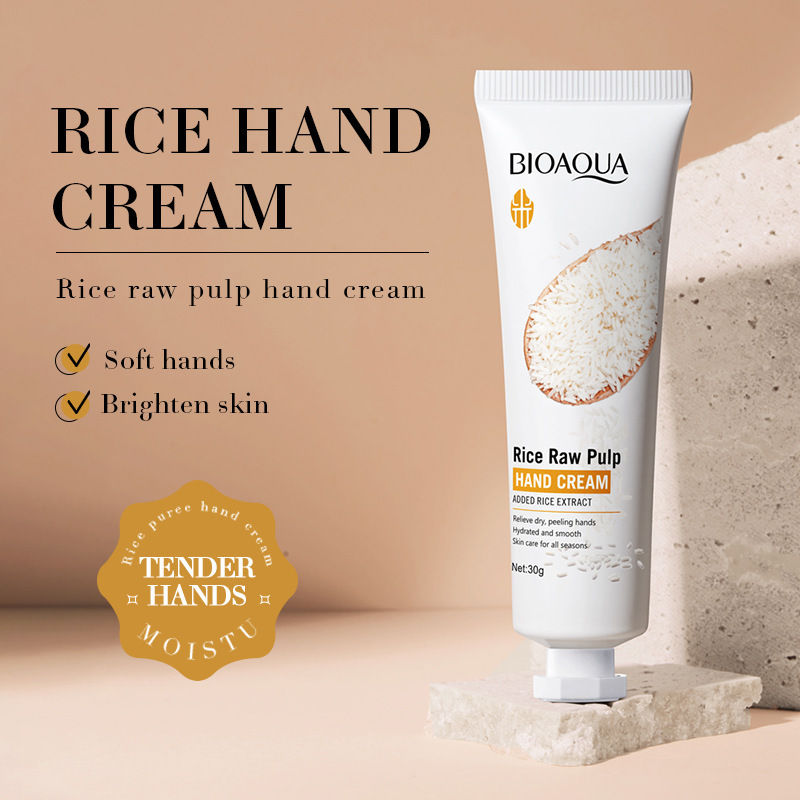Miniatura: BIOAQUA White Rice Hand Cream Whitening Moisturizing Nourishing Anti-aging Handc