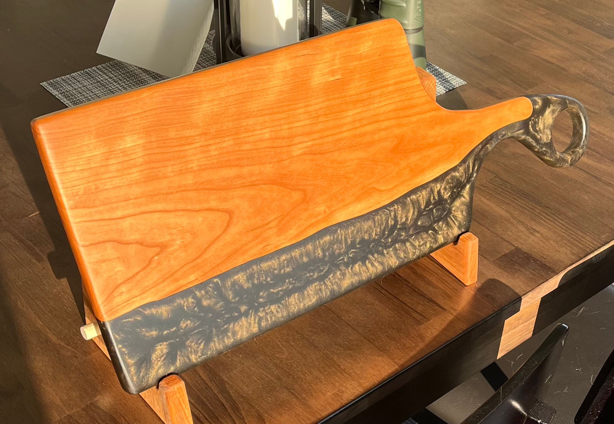 SOLD! Cherry and epoxy serving board