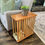 Thumbnail: Cherry end table, magazine rack. 24" tall x 10 wide.