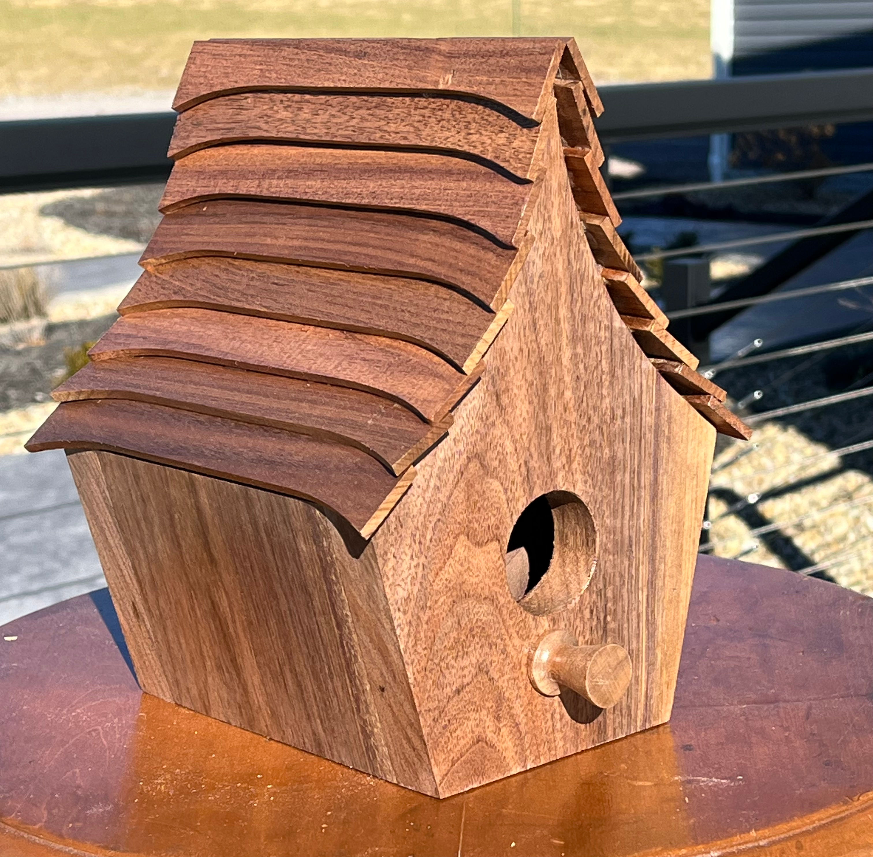 Black walnut Dr Seuss style bird house