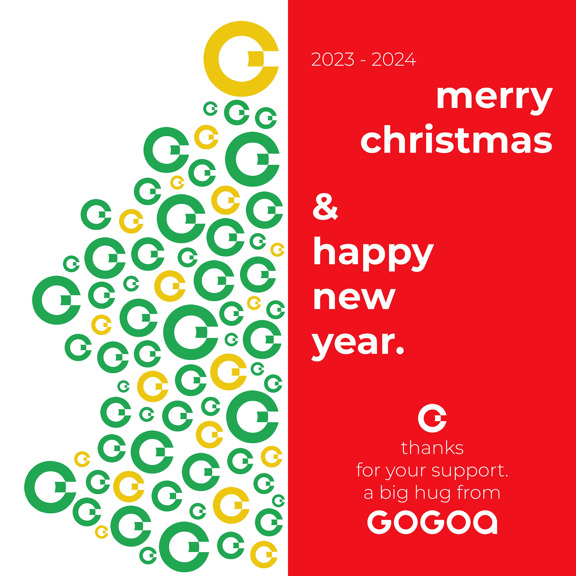 ¡Felices Fiestas y Próspero Año Nuevo desde GOGOA! ✨
