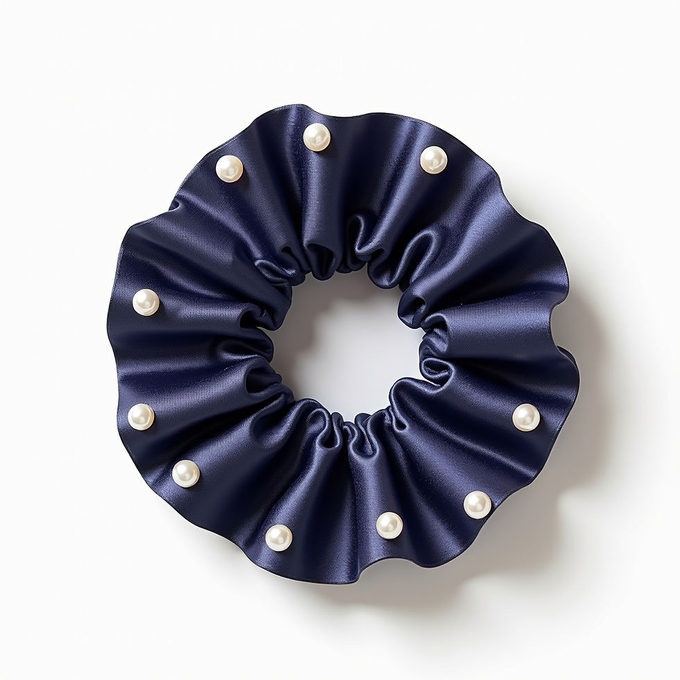 Satin Pearl Scrunchie