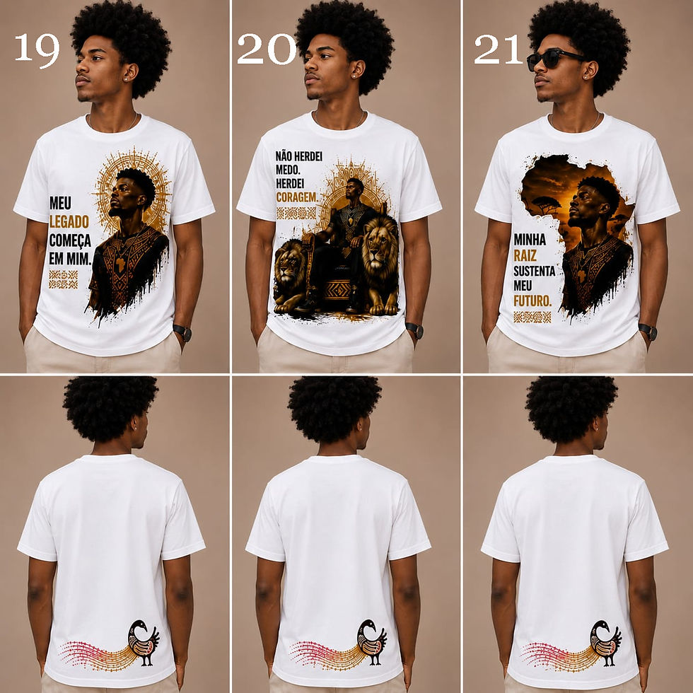 Miniatura: Camiseta Letras D'Art Masculina – Coleção Ubuntu 