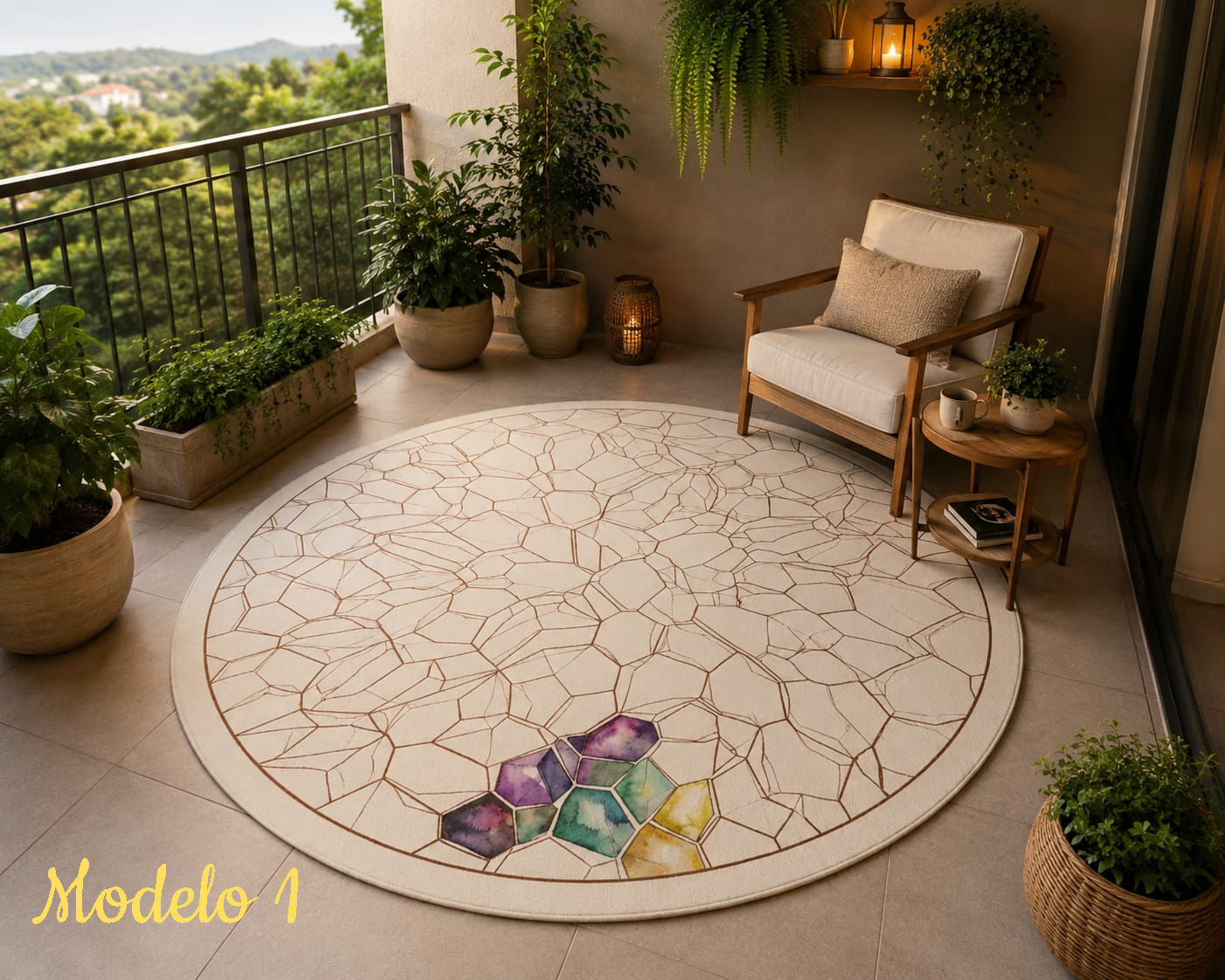Tapete Tela de Chão Ant. dos Cristais | Objeto de Design Interativo para Pintura