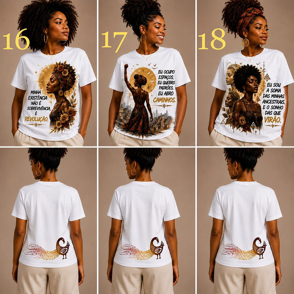 Miniatura: Camiseta Letras D'Art Feminino – Coleção Ubuntu