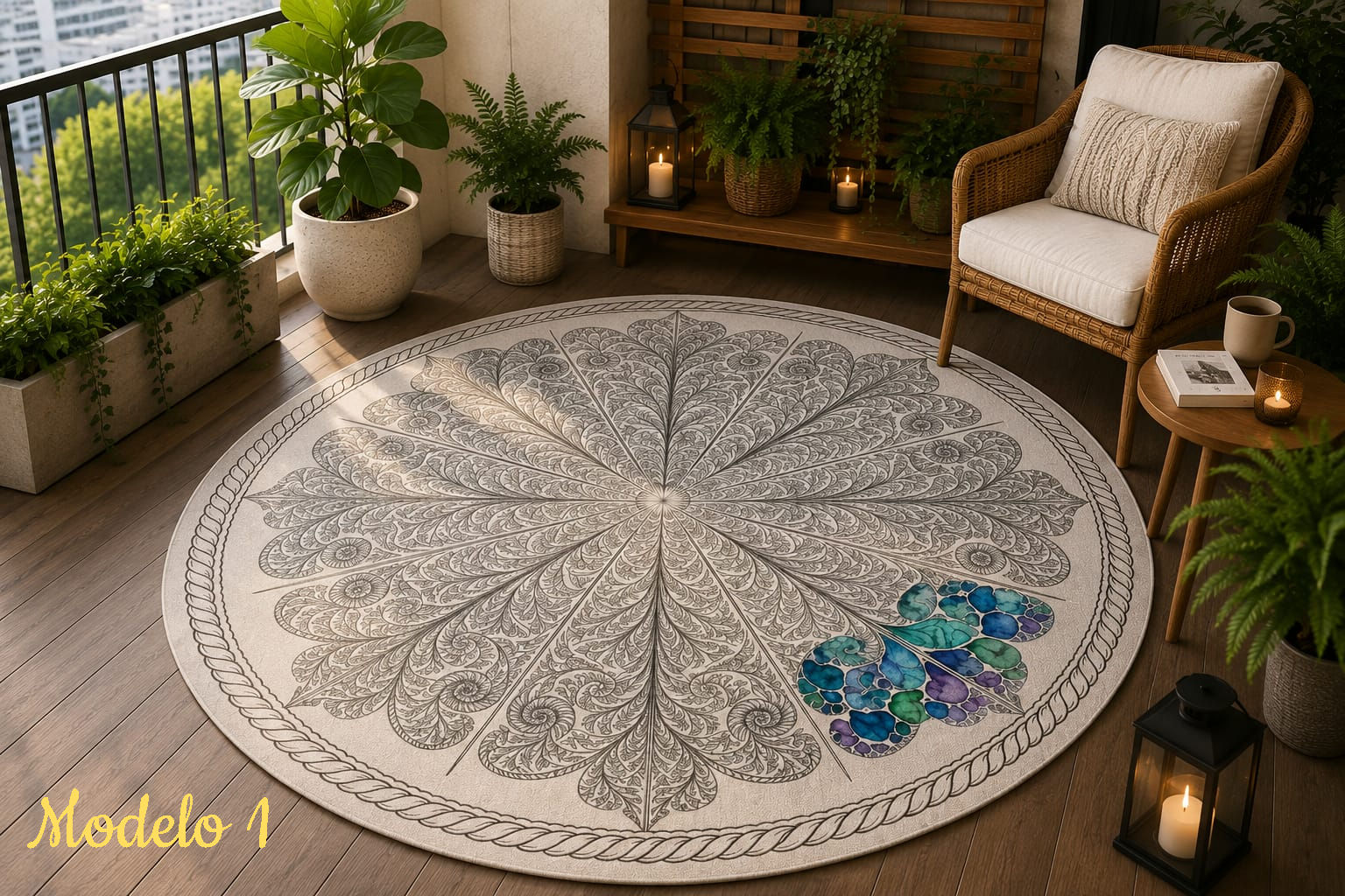 Tapete Tela de Chão – Linha Fractais | Objeto de Design Interativo para Pintura