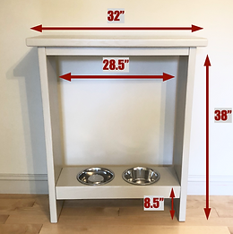 DIY Dog Bowl Console Table