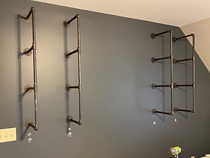 DIY pipe shelving