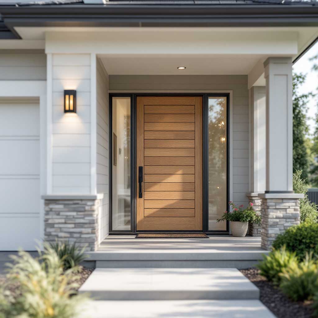 Pattern #485 Quarter Sawn White Oak with Direct Glazed Sidelites