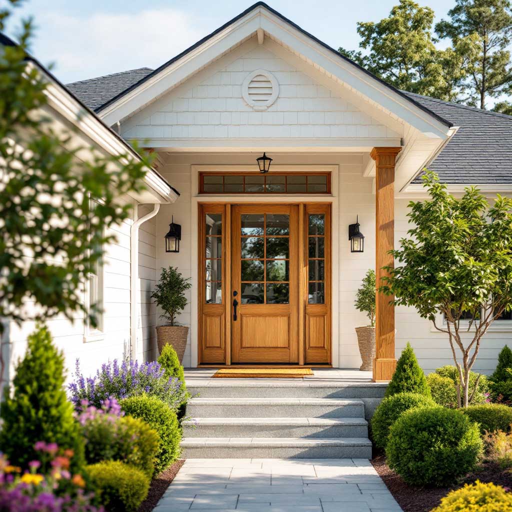 Inspired by Pattern #114 with Pattern #114SL Sidelites in VG Fir (Stained)