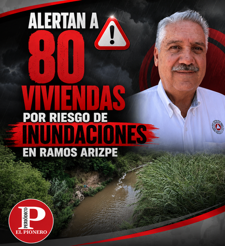 Alertan a 80 familias por riesgo de inundaciones