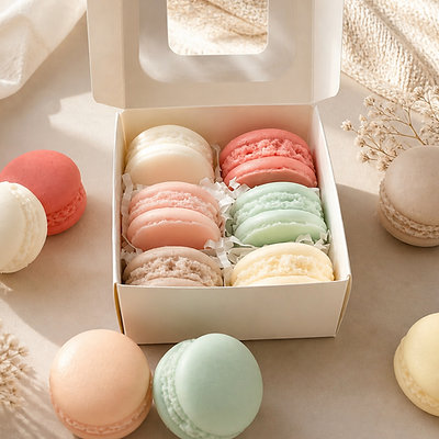 Caja de macarons aromáticos