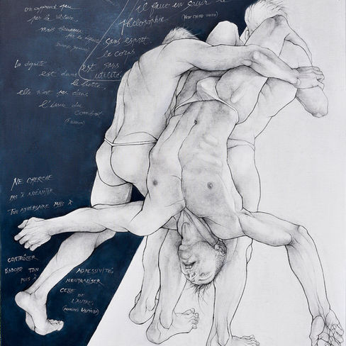 “La lutte II”, 2017, acrylique sur toile, 175 x 138 cm.jpg