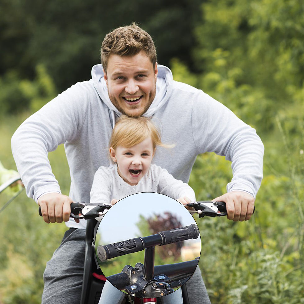 Miniatura: Front Mounted Bicycle Seats with Handlebars and Foot Pedals for Kids Children