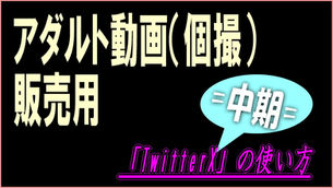 =中期=アダルト動画(個撮)販売のための「TwitterX」の使い方