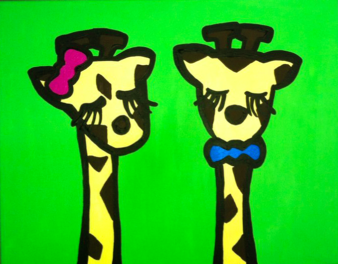 Giraffe Bowtie Couple