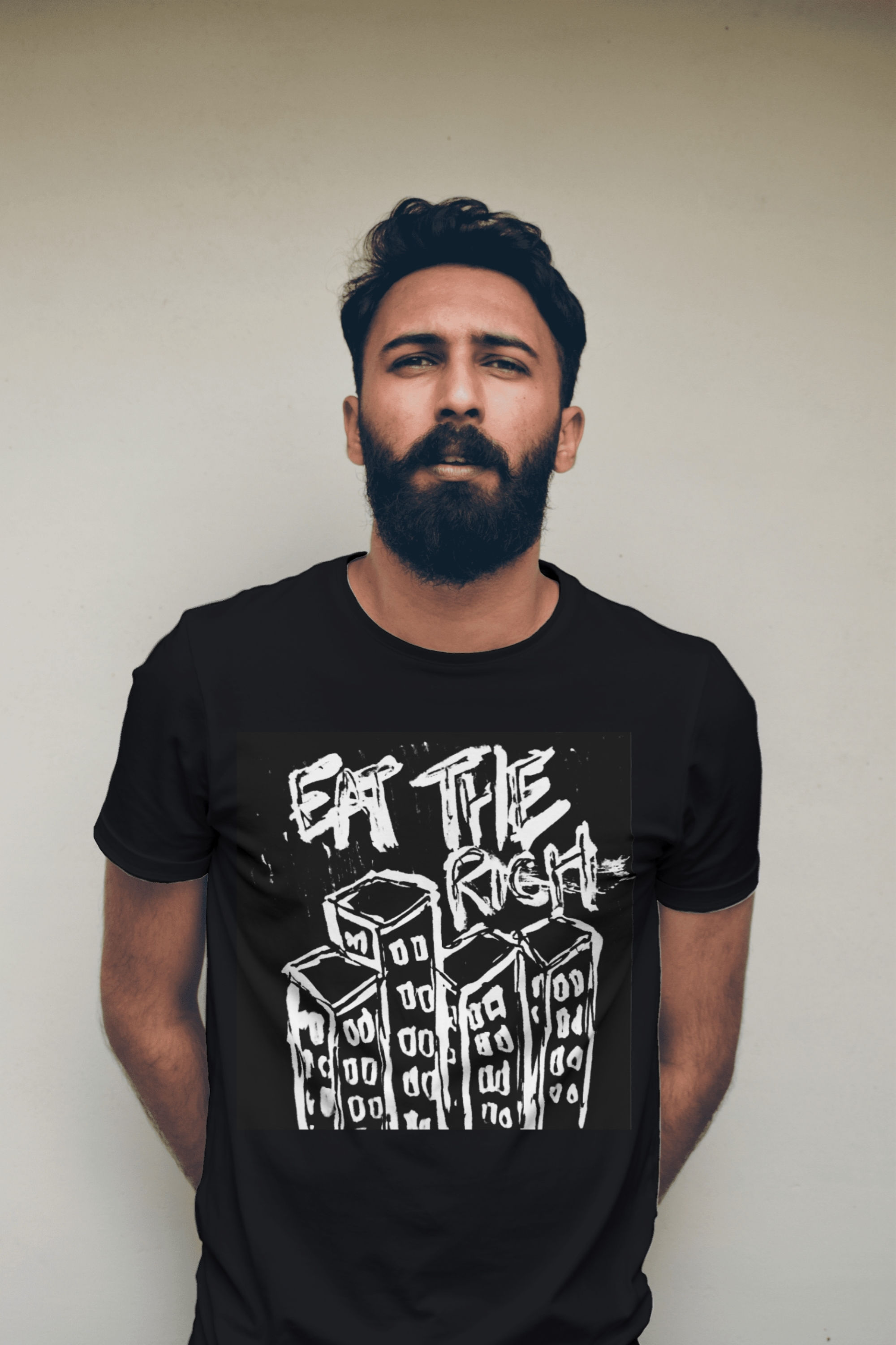 Eat The Rich Black Tee