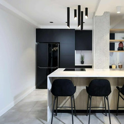 מקרר 90 משולב ציפוי נאנוקריל בשני גווני