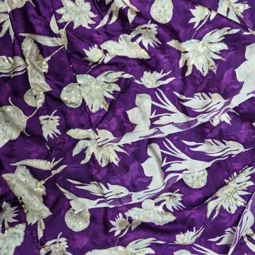 Thumbnail: Premium Embroidered Quotation Crape Fabric