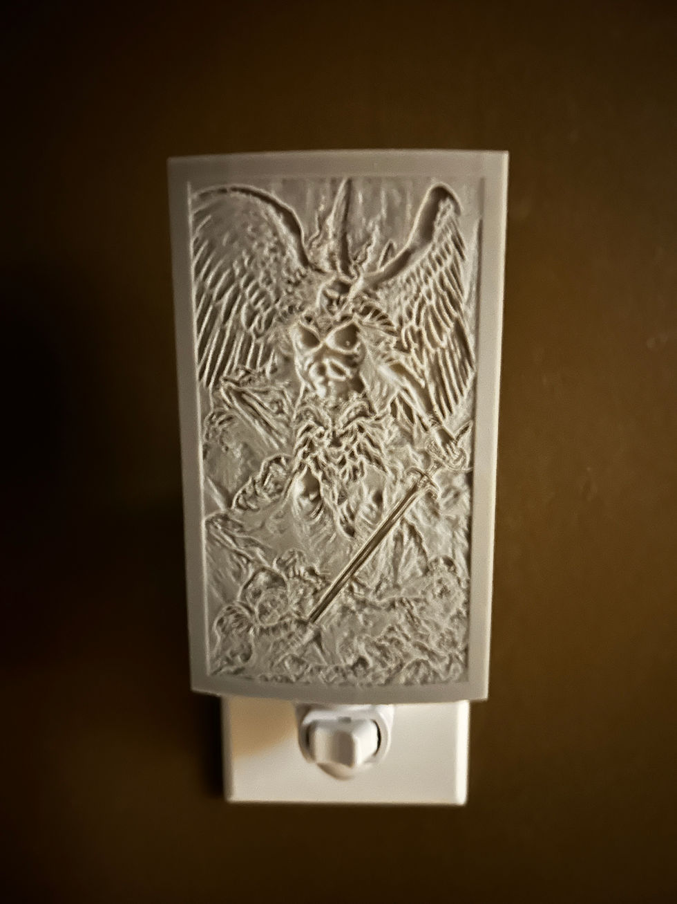 Thumbnail: The archangel Michael Unique Custom Made 3D Lithophane Night-Light