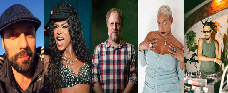 Mateus Aragão, Preta QueenB, Silvio Essinger, Taísa Machado & Yure IDD | Créditos: Divulgação.