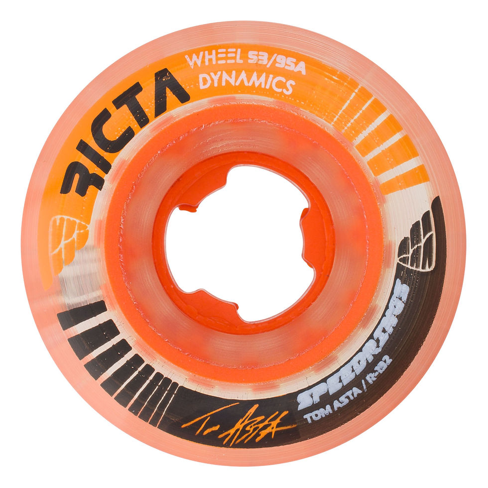 Thumbnail: Ricta Wheels 53mm Asta Speedrings Clear Orange Slim 95a