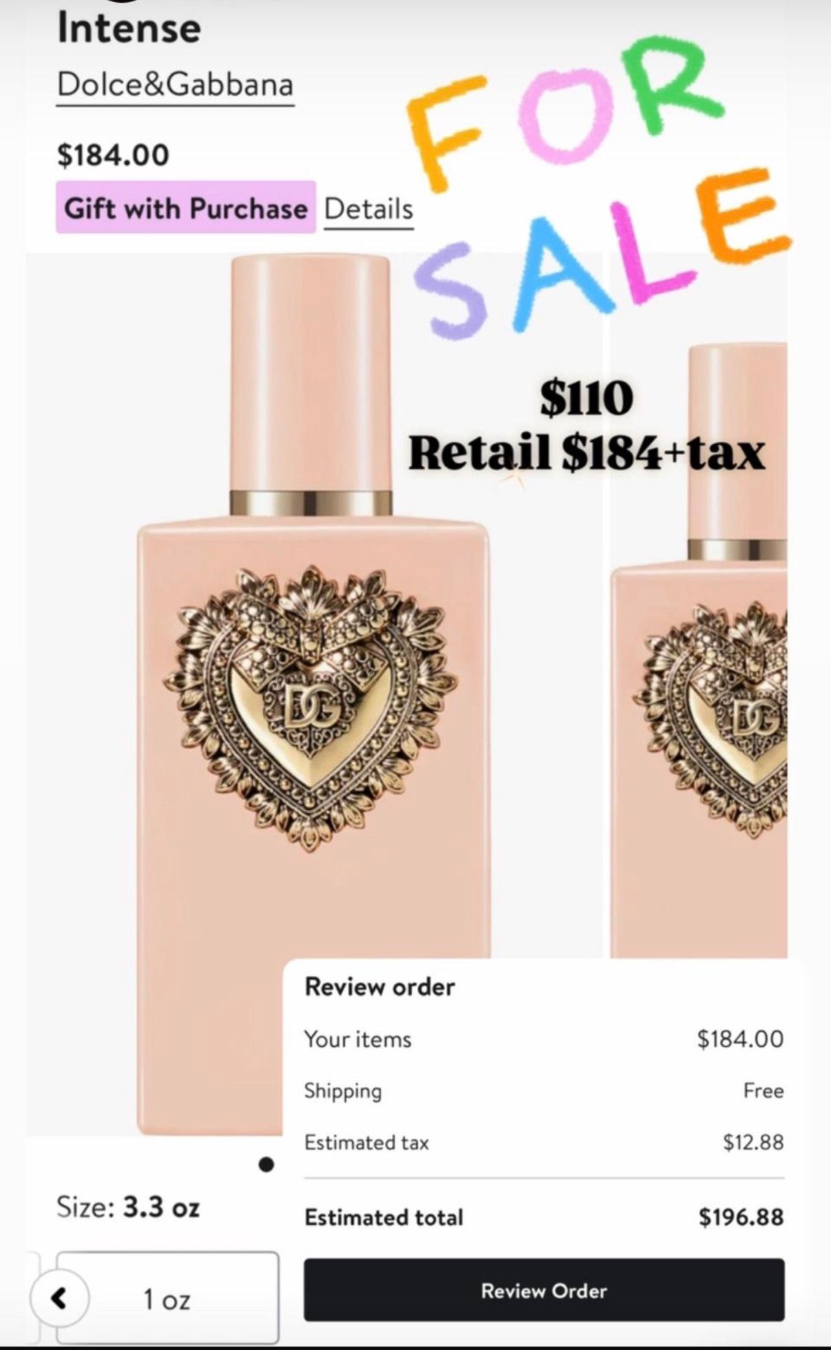 Dolce & Gabbana My Devotion eau de Parfum intense 100ml 3.3 fl Oz