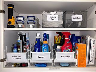utility closet organizing
