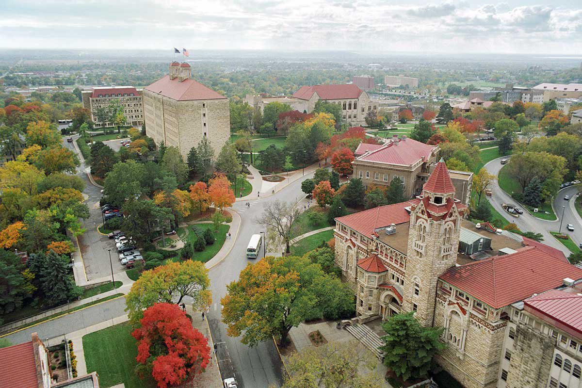 University of Kansas campus in autumn