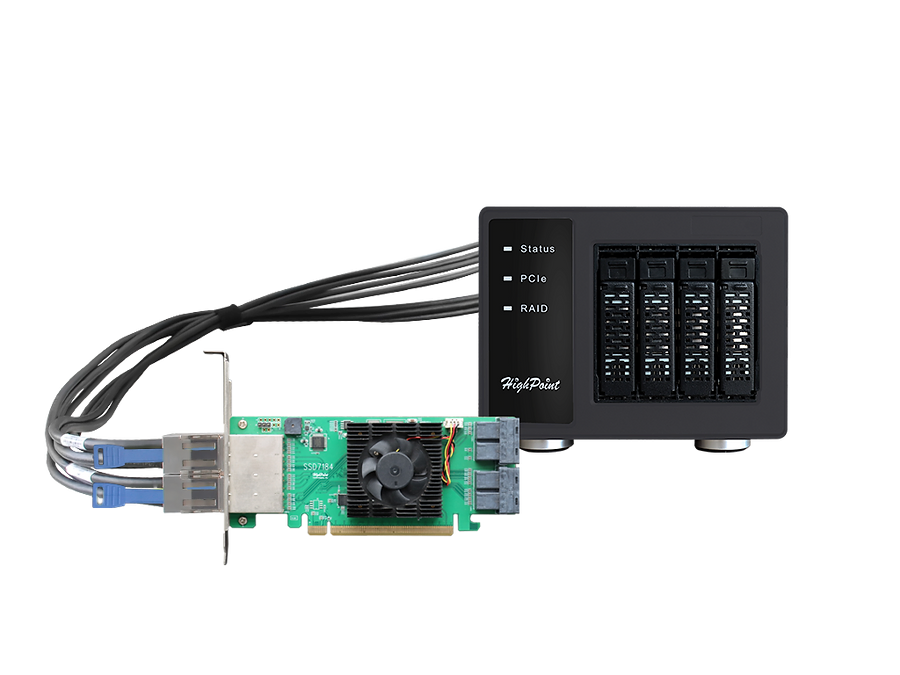 Thumbnail: SSD6444 4-Bay U.2/M.2 NVMe RAID Enclosure