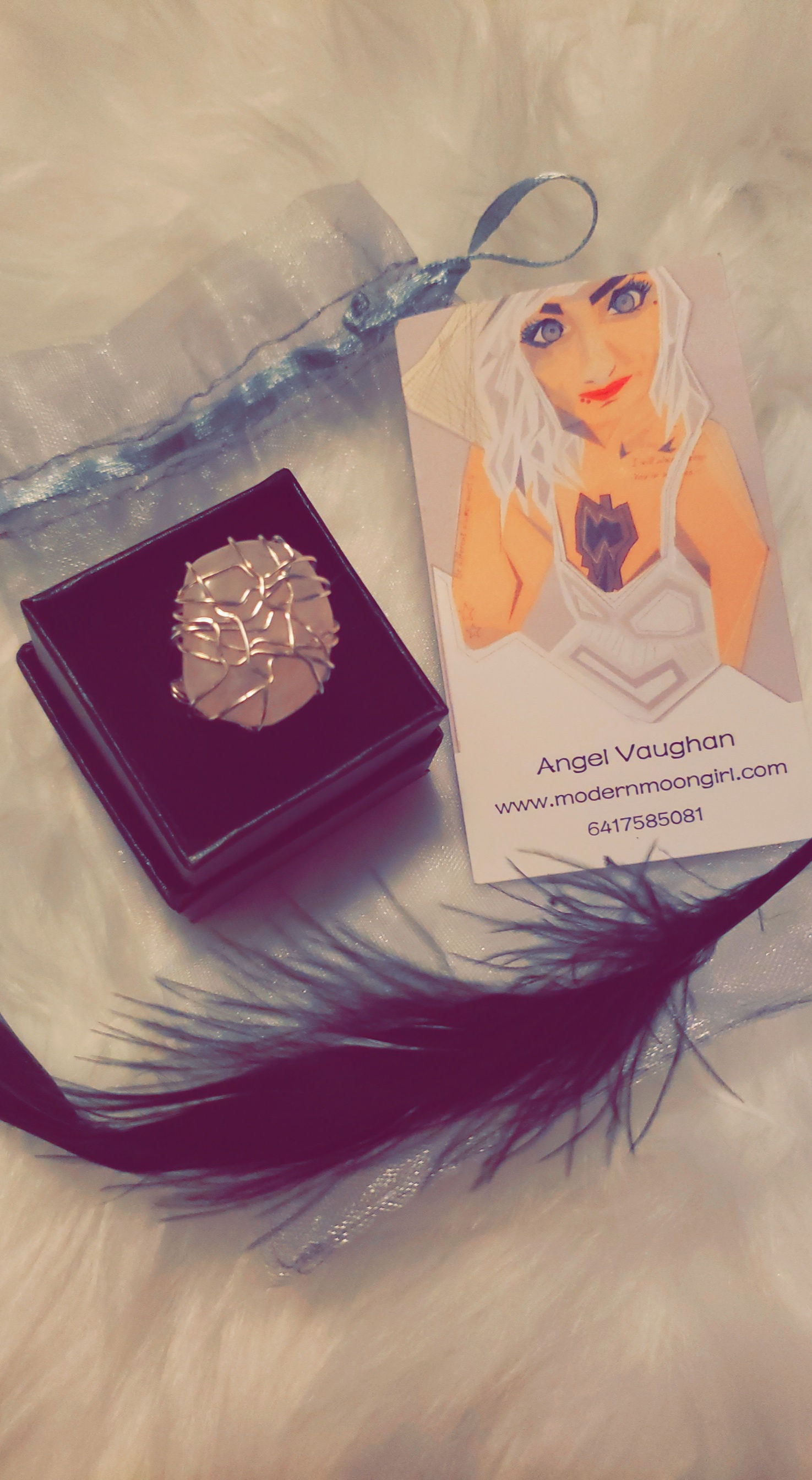 Moon Blessed Wire Wrap Ring Size 7.5