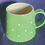 Thumbnail: Slight seconds. Green polka dot mugs
