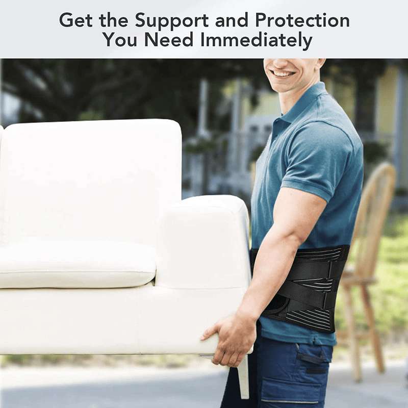Thumbnail: Adjustable Lower Back Brace Lumbar Support Waist Belt For Men Women Pain Relief