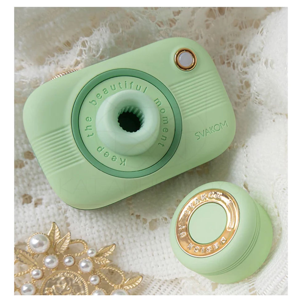 Hình thu nhỏ: MÁY RUNG HÚT HÌNH CAMERA KÈM MINI DILDO & KẸP TI - SVAKOM ALBERTA ( set 4 món)