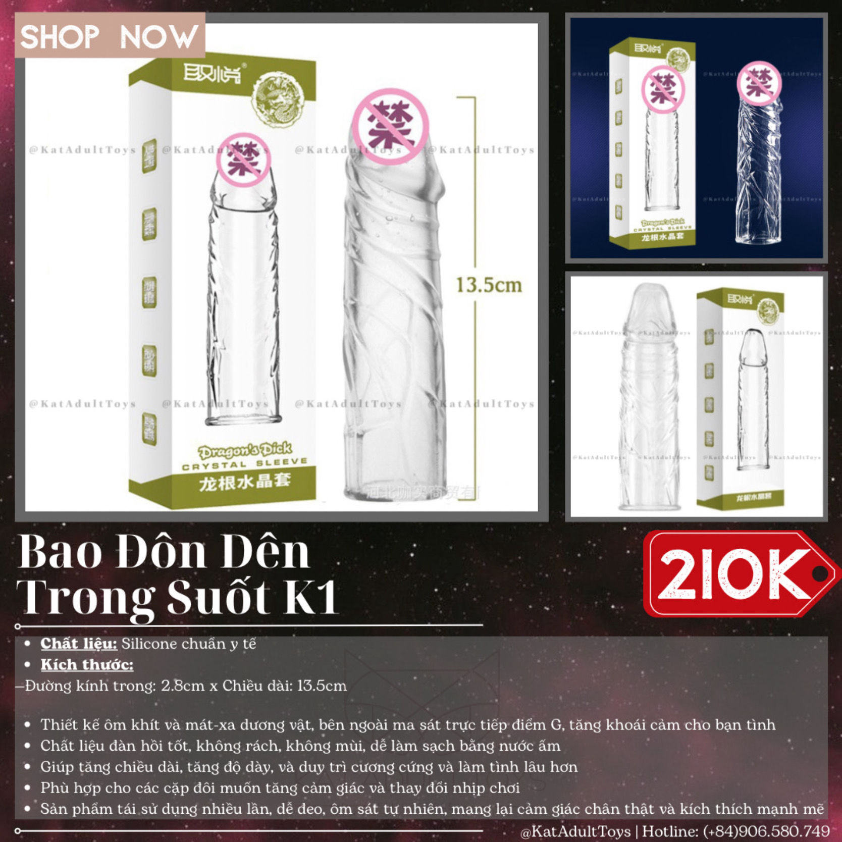 BAO ĐÔN DÊN TRONG SUỐT K1